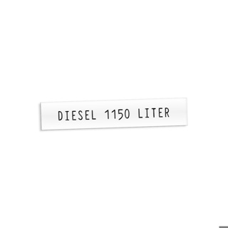 Productplaatje- Diesel  1.150 liter. 125 X25 Mm.